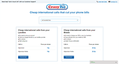 Desktop Screenshot of crazytel.co.uk