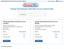 Tablet Screenshot of crazytel.co.uk